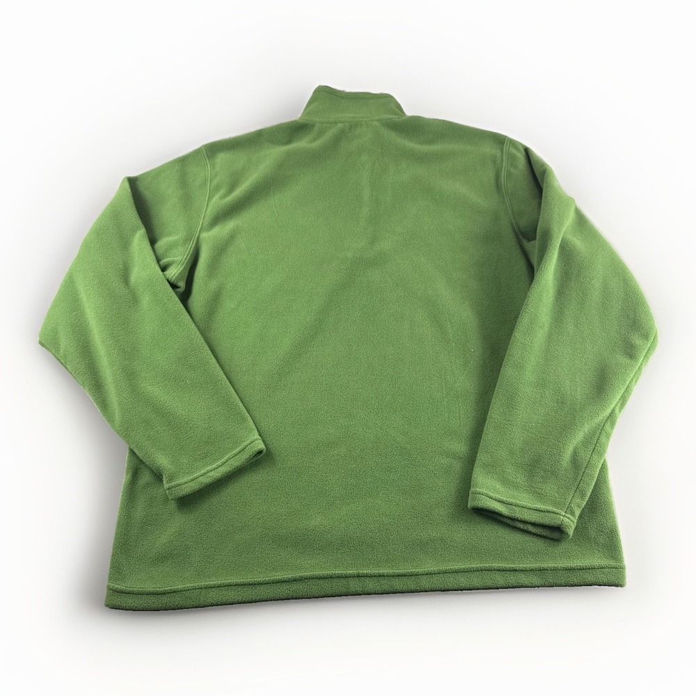 Eddie Bauer Polartec Pullover Men L Green 1/4 Zip Sweatshirt Sweater Preppy READ - Picture 2 of 13